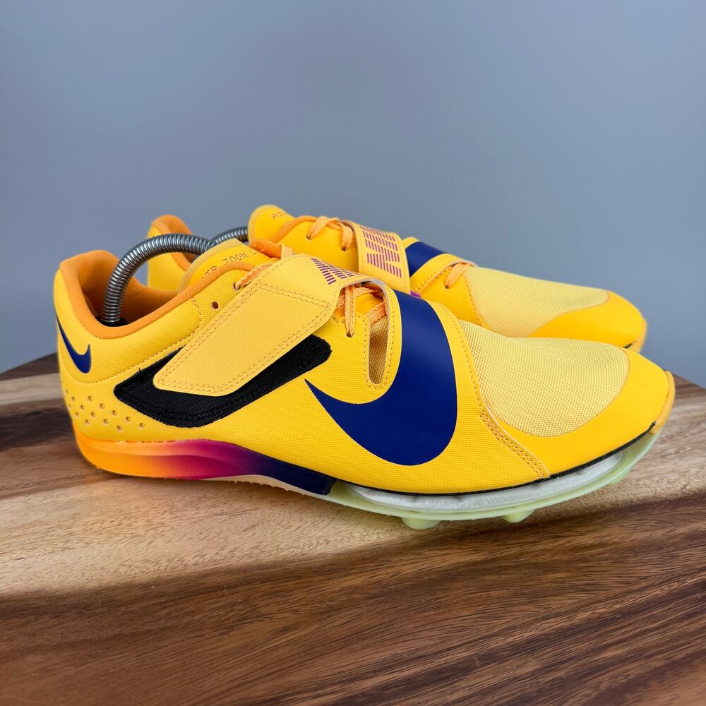 Nike Long Jump Elite Men's Size 9 Citron Pulse Indigo Burst Yellow FZ9326-800